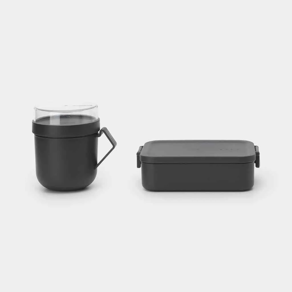 Brabantia Make & Take Set Porta Pranzo Grigio 2 Pezzi - Offerta Shop