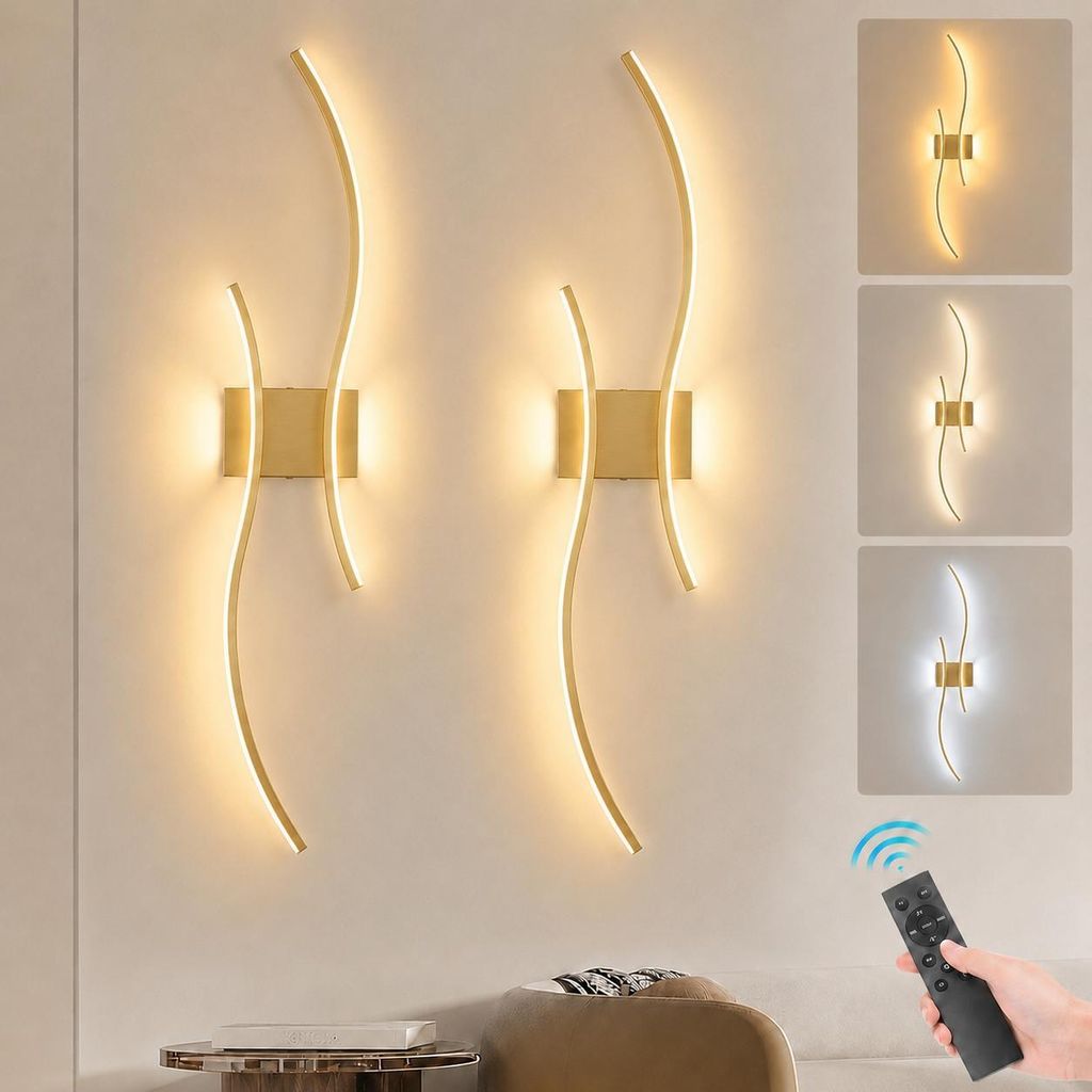 2 lampade da parete a LED, design moderno, per interni, Immagine del prodotto 