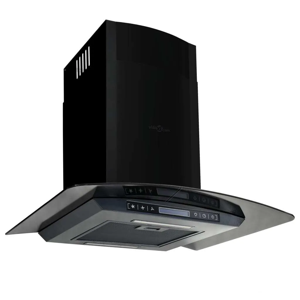 Hotte aspirante 60 cm pour cuisine ouverte - Débit 756 m³/h Inox Noir