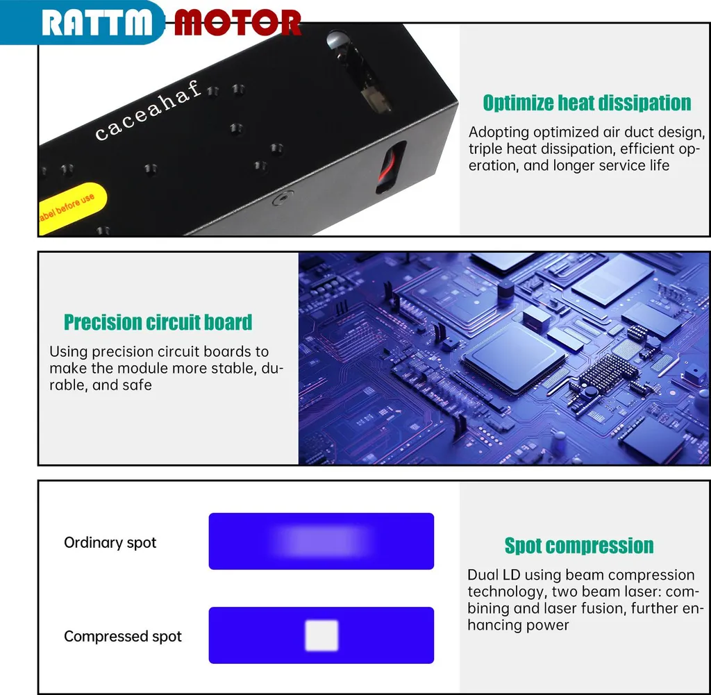 Module laser 20W haute précision pour corriger les gravures floues - 3