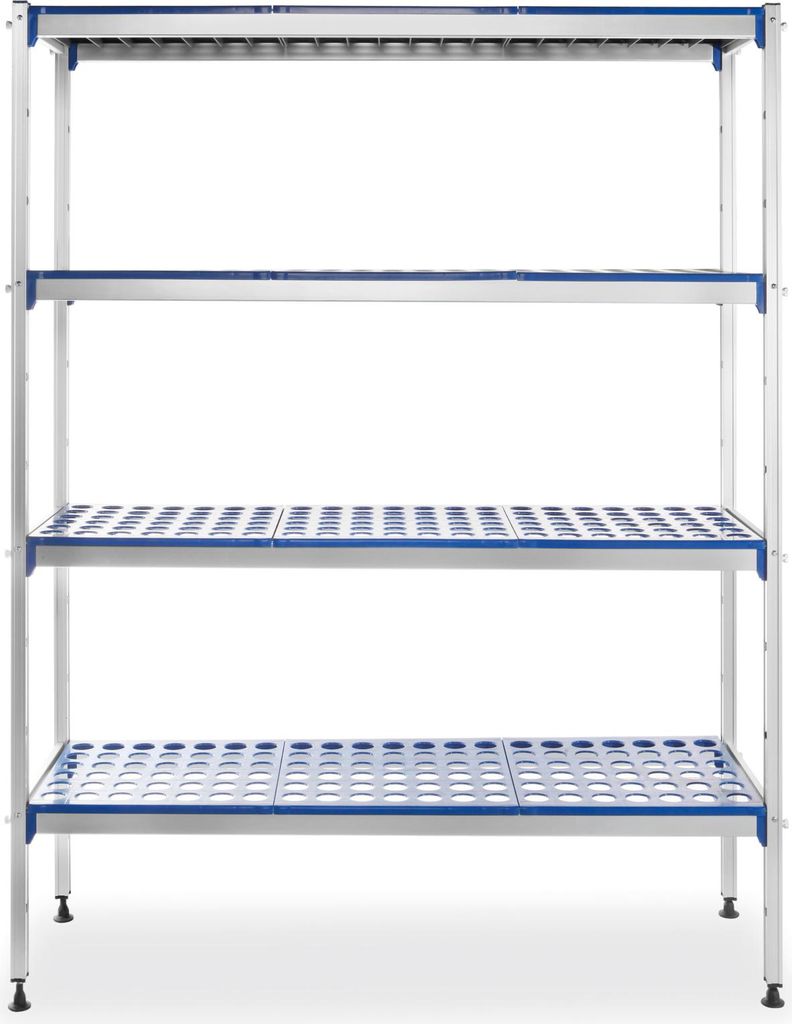 HENDI Regalsystem Aluminium Böden PP 1280x405x1685 mm