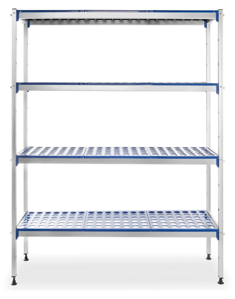 Étagère de cuisine en aluminium 1280x405mm stockage sec et humide HENDI