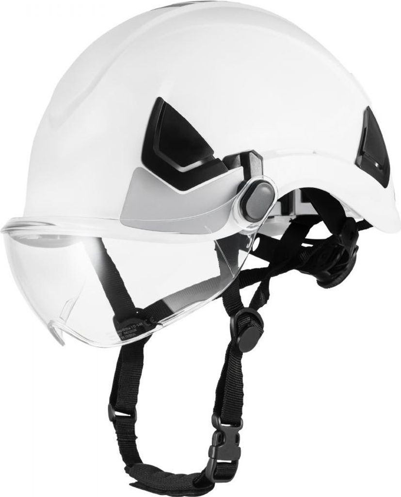 ANSI/ISEA Z89.1-zugelassener Schutzhelm - Sicherheitshelm mit Visier und 6-Punkt-Ratschenaufhängung - verstellbarer und belüfteter Industriehelm ...