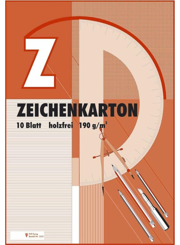 PENIG Zeichenkarton DIN A2 - 190 g/m² - A2 Produktbild 