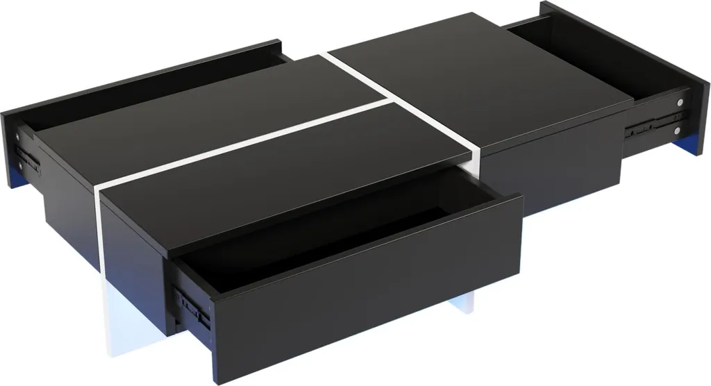 Table Basse Noire Connectée LED : Modernisez votre Salon sans Télécommande - 6