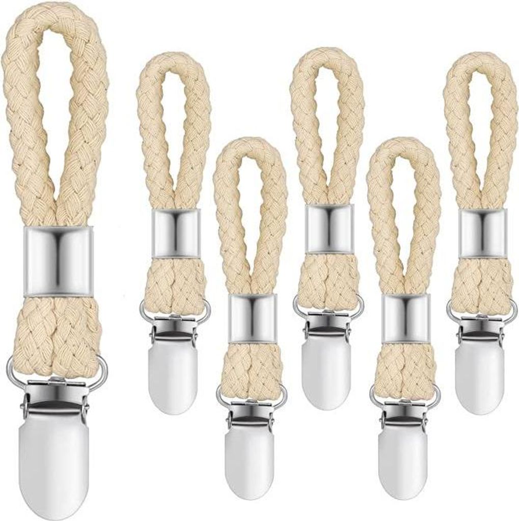 Großer Handtuchclip - robust und komfortabel - Set von 6 - beige