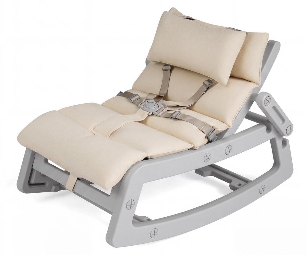KOMFOTTEU 2 in 1 Babywippe, Schaukelsessel für Baby ab 6 Produktbild 