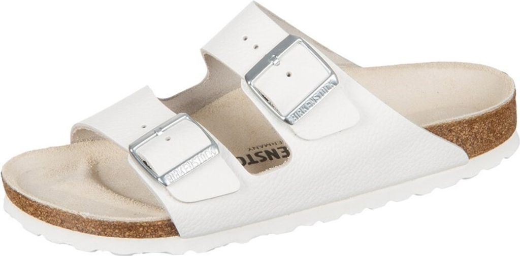 Birkenstock Arizona Weiß Glattleder Größe: 45 Schmal