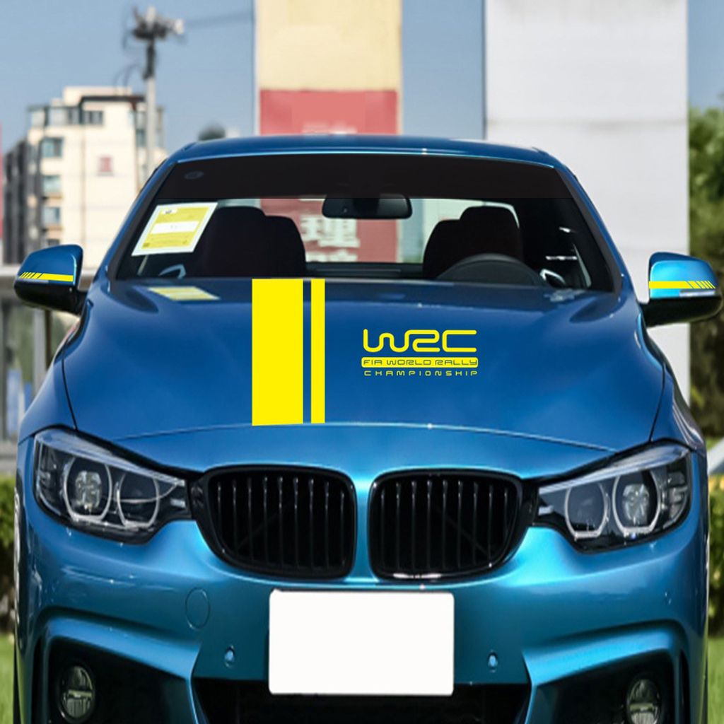 Auto Dekore Auto Sticker für Machine Cover Rückspiegel Windschutzscheibe Film gelb
