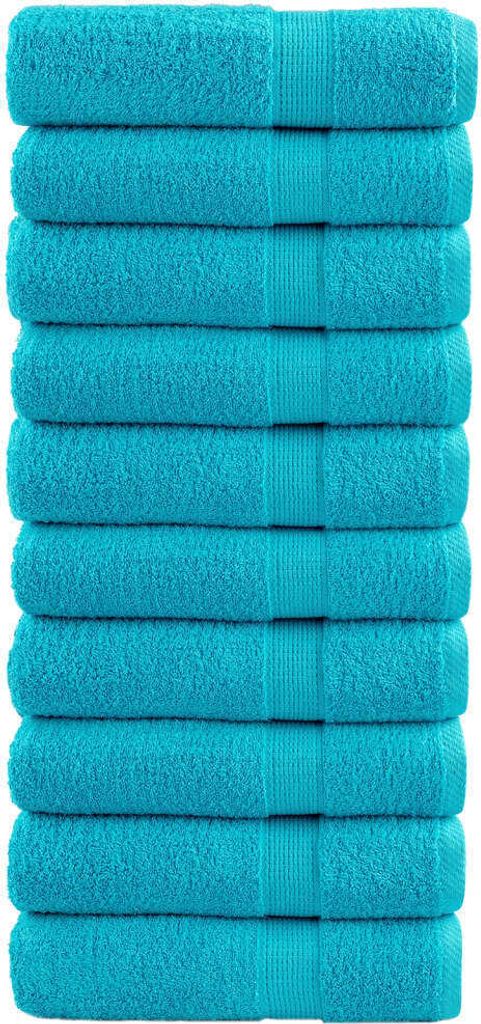 Premium Badetücher SOLUND 10 Stk. Türkis 100x150 cm 600 g/m²