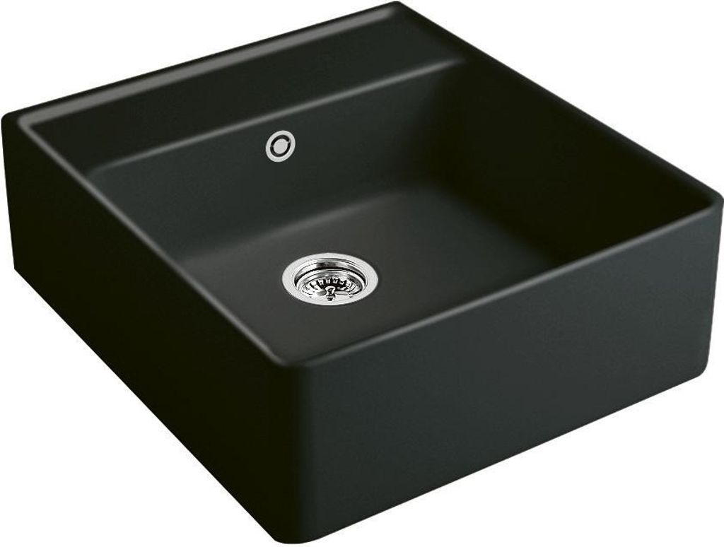 Villeroy & Boch Spülstein Einzelbecken 595 x 630 mm Handbetätigung snow white