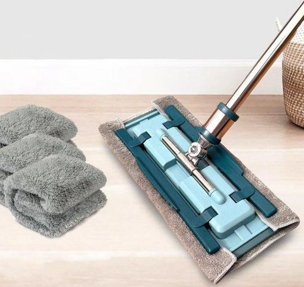 Balai télescopique robuste avec articulation métal et raclette intégrée