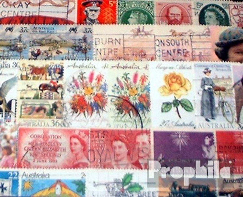 Briefmarken Australien 100 verschiedene Sondermarken Produktbild 