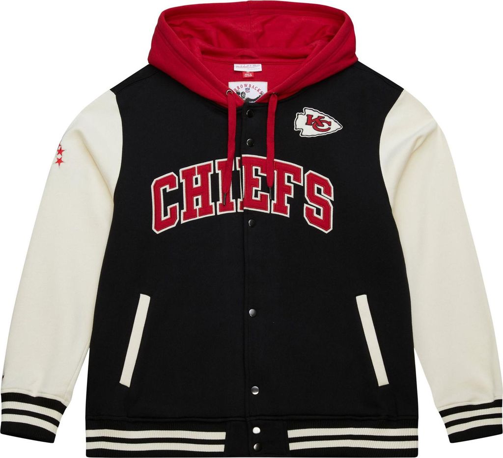 Mitchell & Ness NFL Courtside Fleece Vintage College Jacke Kansas City Chiefs XL
