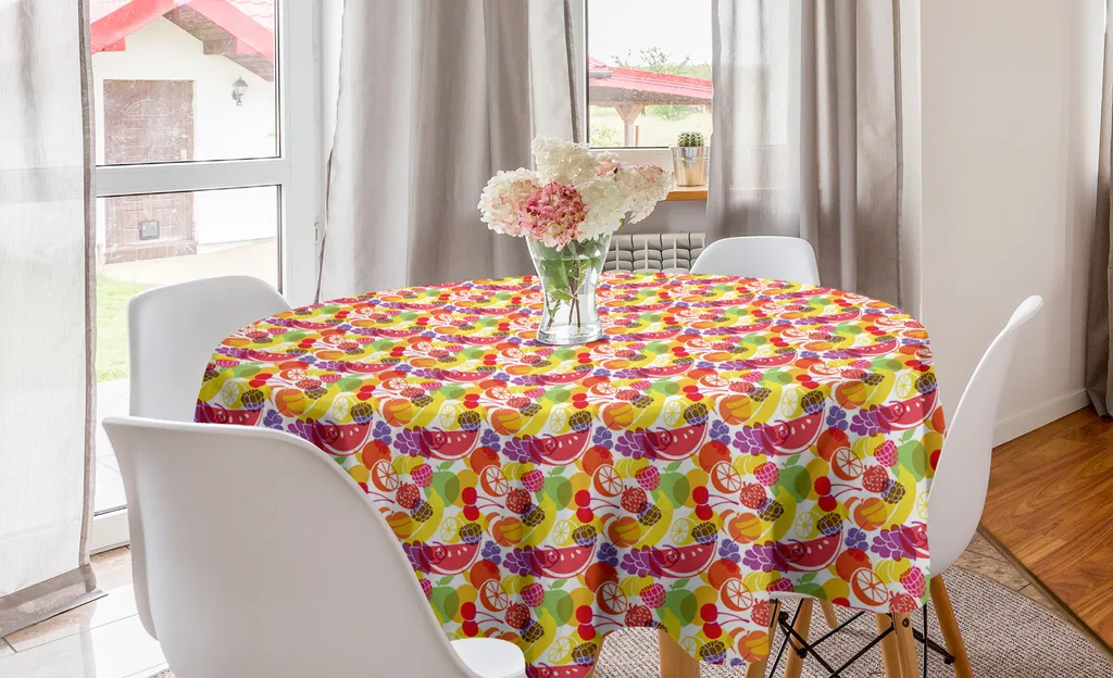 Tovaglia Rotonda Frutta ABAKUHAUS 150cm - Qualità e Colori Brillanti