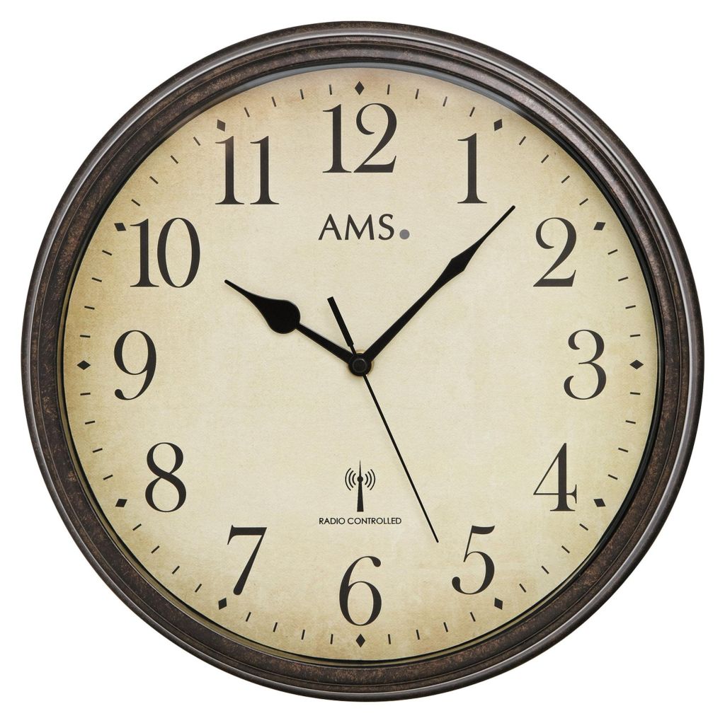 Reloj de pared con radiofrecuencia, marca AMS Funkwerk, Imagen del producto 