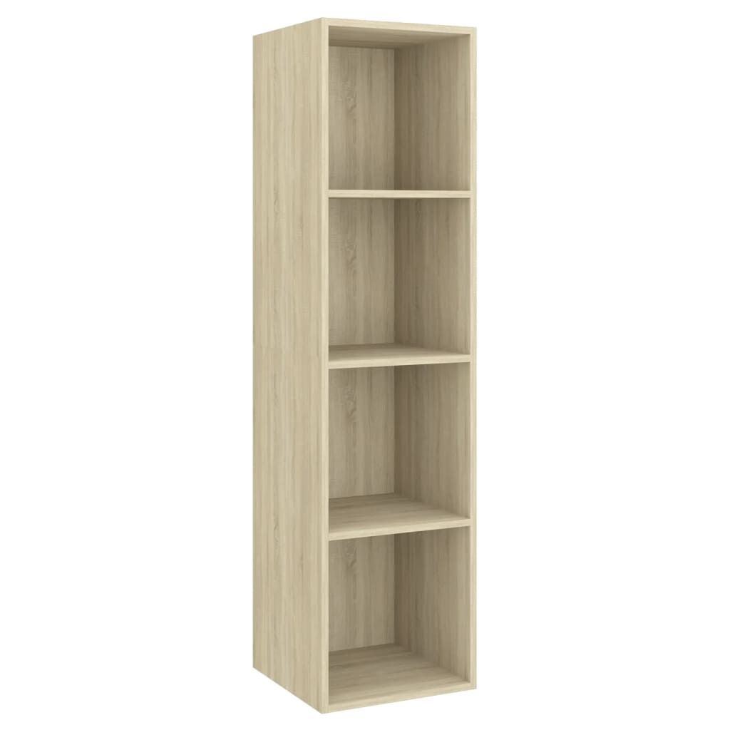vidaXL Szafka wisząca pod TV dąb sonoma 37x37x142,5 cm Zdjęcie produktu 