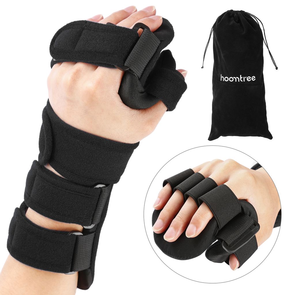 Linke Hand Handschiene mit Fingerabscheider,Ruhende Handstütze,Schlaganfall-Ruhehandschiene,Handgelenkstütze für Sehnenentzündung,Arthritis,Ver...