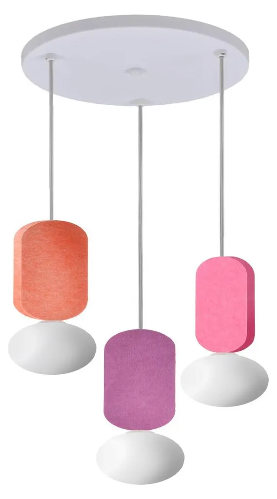 Suspension pour table à manger et salon BALLO blanc rose 150cm 3xG9