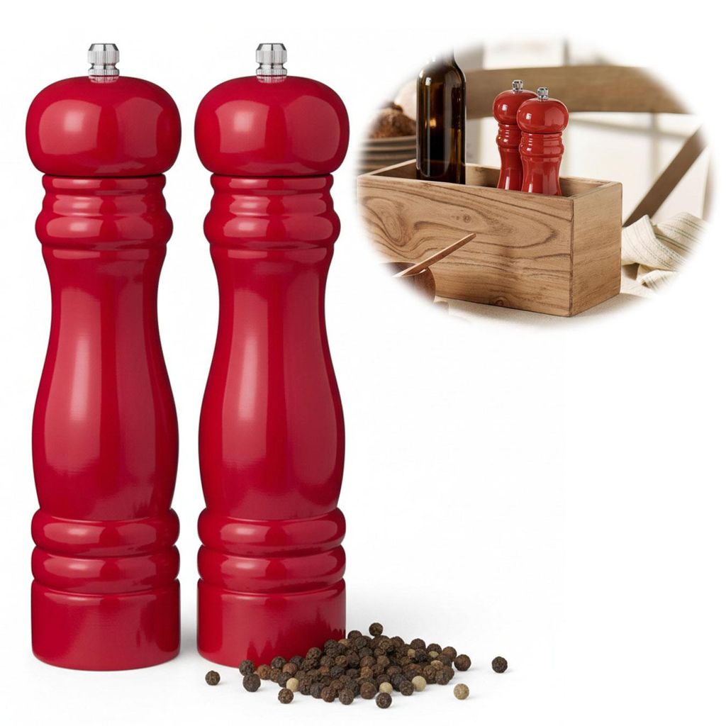 LS-LebenStil 2x Design Holz Salzmühle & Pfeffermühle 2´er Produktbild 