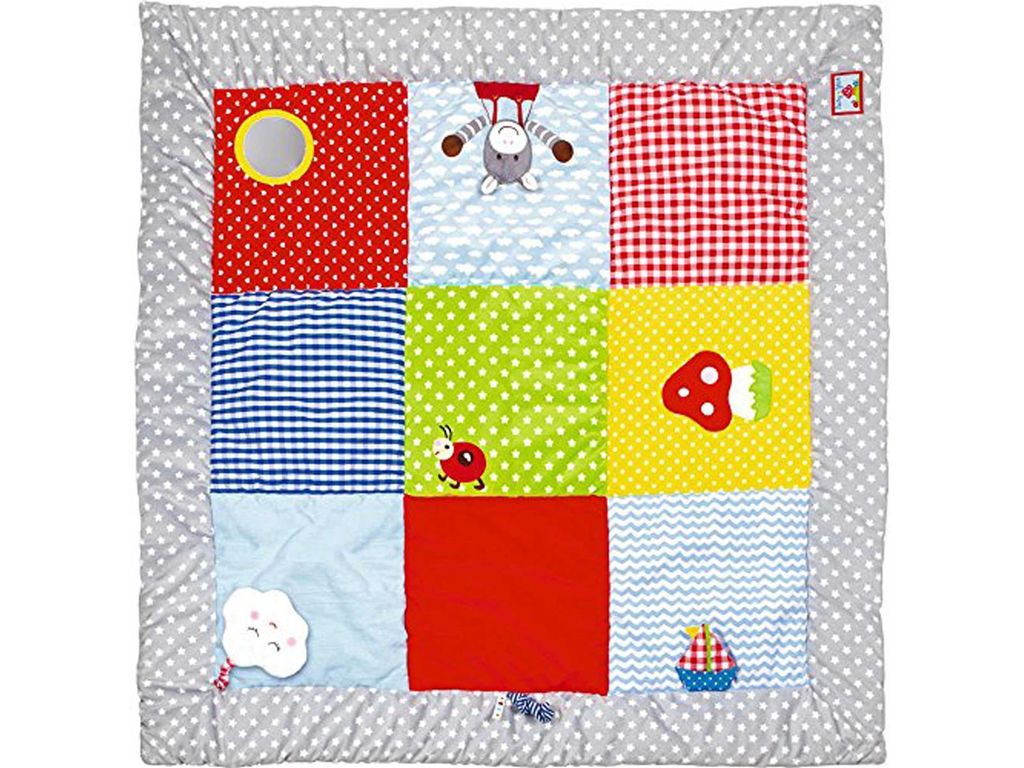 Krabbeldecke mit Spielelementen BabyGlück (ca. 100x100 cm)