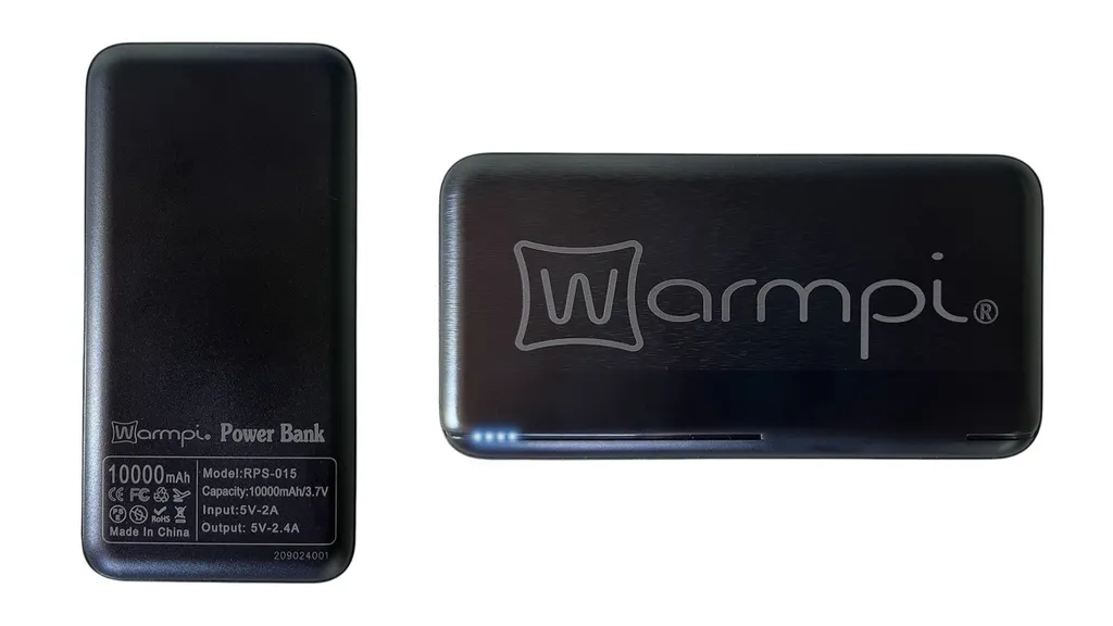 Warmpi® Cuscinetto riscaldante a infrarossi con power bank da 10.000 mAh - Cuscinetto riscaldante in ciniglia verde oliva - 45x45 cm - Senza fili e utilizzabile con cavo integrato da 2,5 m - 5