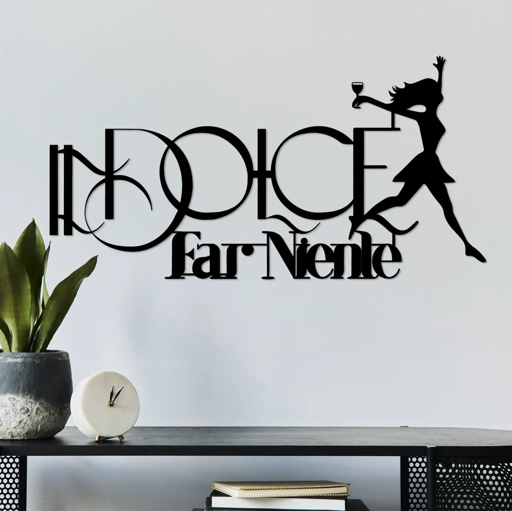 Decorazione Parete Dolce Far Niente 1: Metallo 100% Wallity 60x31cm