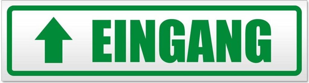 Kiwistar - Autoaufkleber - Grün - 30 x 8 cm - Eingang mit Pfeil - Hinweis Aufkleber Sticker für Auto, Kfz, Fahrrad, PKW, LKW