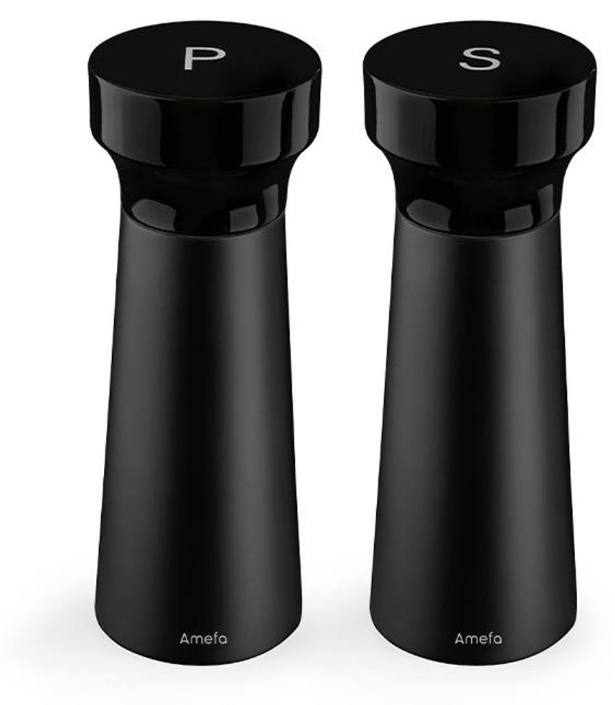 Amefa Houten Peper-Zout Molen Set 15 cm 2 Stuks Zwart Immagine del prodotto 