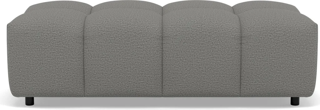 Pouf Lisa Design Adelaide en tissu texturé Gris : Élégance et Confort