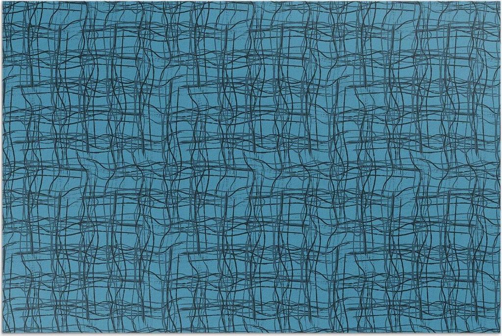 Gewebemuster aus unregelmäßigen Stofffäden – Vinylteppich – 120x180 cm – Outdoor Teppich – Terrasse – Wetterfest – Modern
