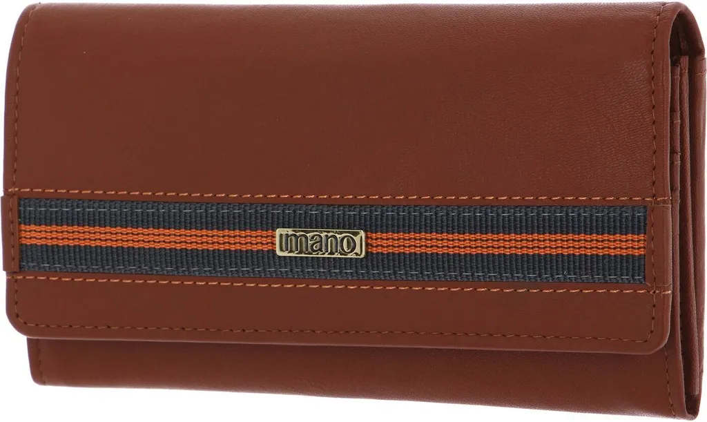 Mano Don Leonardo Portafoglio Donna RFID Pelle Cognac Terracotta