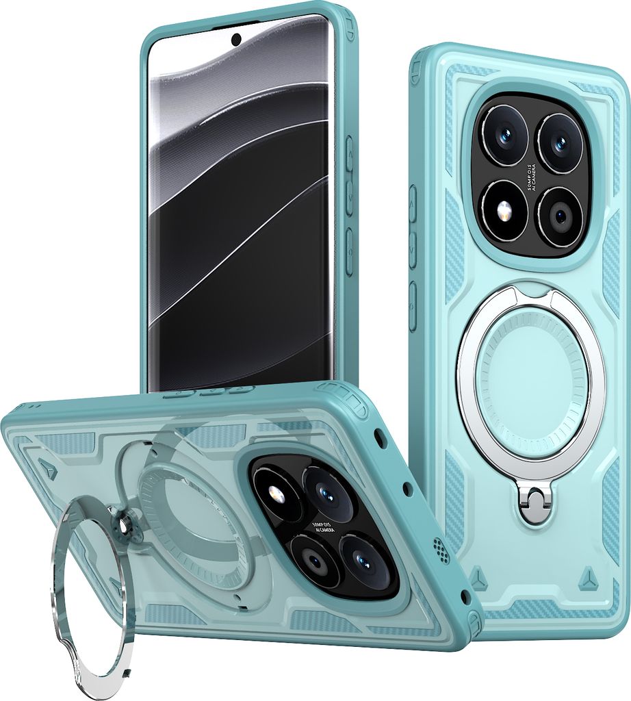 Dual Layer Hülle für Xiaomi Redmi Note 14 Pro Metall Ring Produktbild 