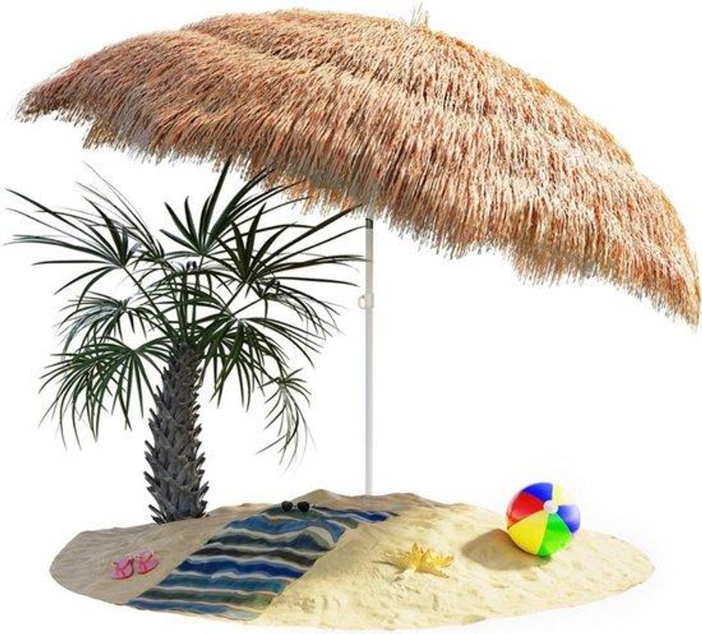 Windbeständige Strandsonnenschirm mit Drehmechanismus - UV-schützende Strandsonne - Schattenspender für Strandtage - Vakanzsonnenschirm mit Dreh...