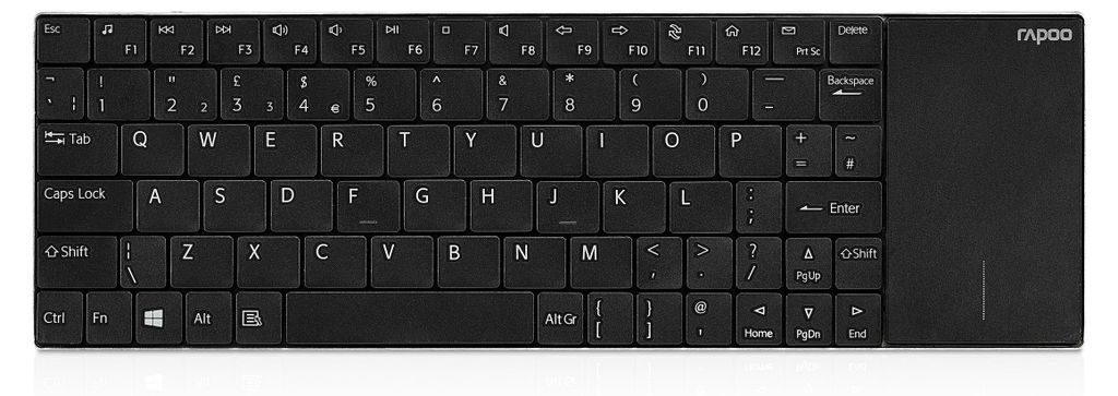 Klawiatura bezprzewodowa RAPOO E2710, Multimedia, 2,4 GHz, Zdjęcie produktu 