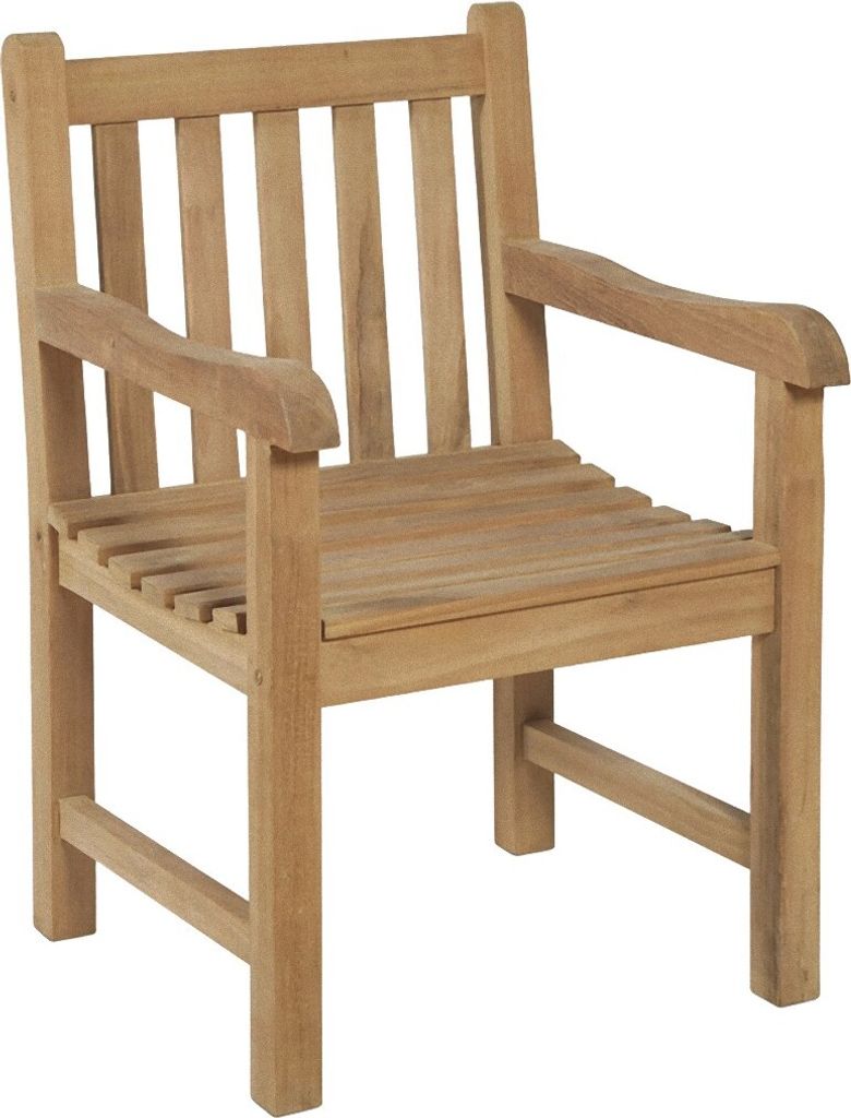 A wooden garden chair.