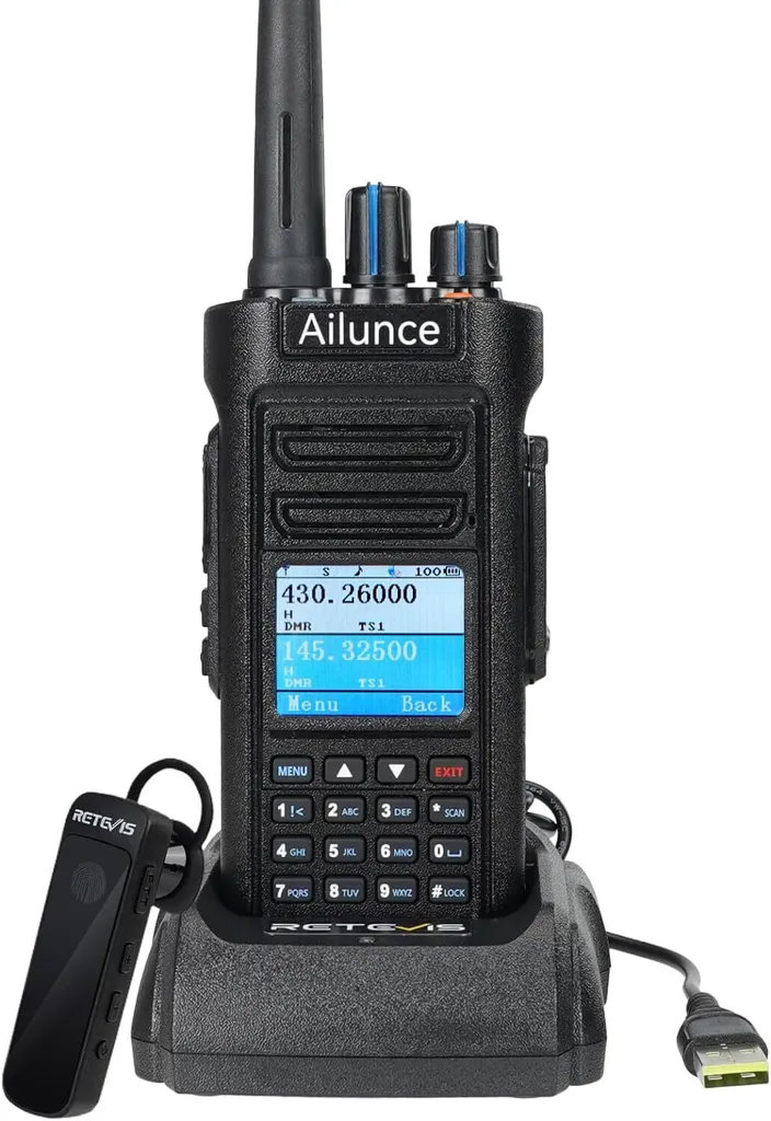 Retevis Ailunce HD2 Radio DMR Longue Portée GPS IP67 Étanche Bi-Bande
