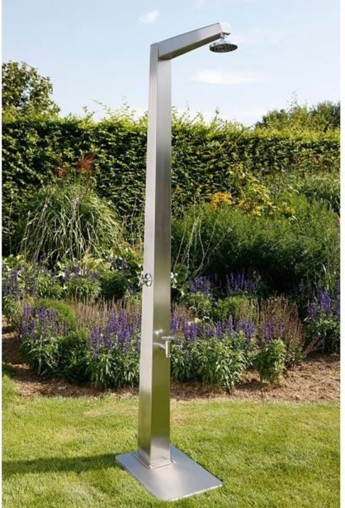 Eichenwald Modell 36 Gartendusche Niagara Typ Mischbatterie Gehäuse geschliffen mit Entnahmeplan