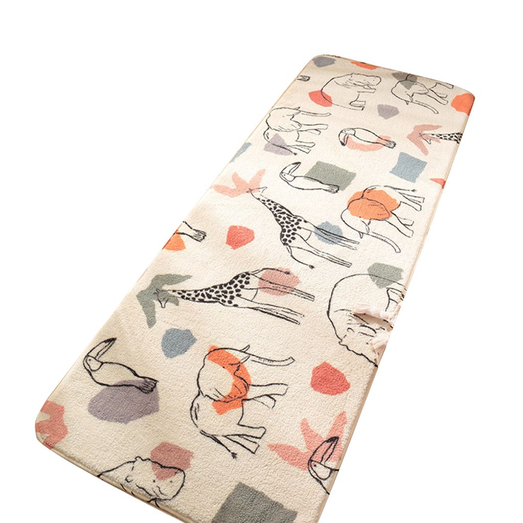 Blumendruck Anti -Schlupf Teppichboden Matte Teppich Kissen Schlafzimmer Wohnzimmerdekoration Dekoration-1 ,Größen:60*160cm