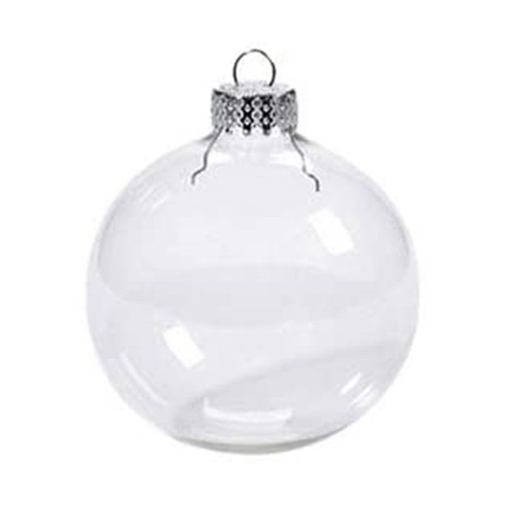 Füllbare Kugel Transparente Anti-Deform-Plastik-Weihnachtsbaum-Kugeln für Zuhause-Größen:6 cm