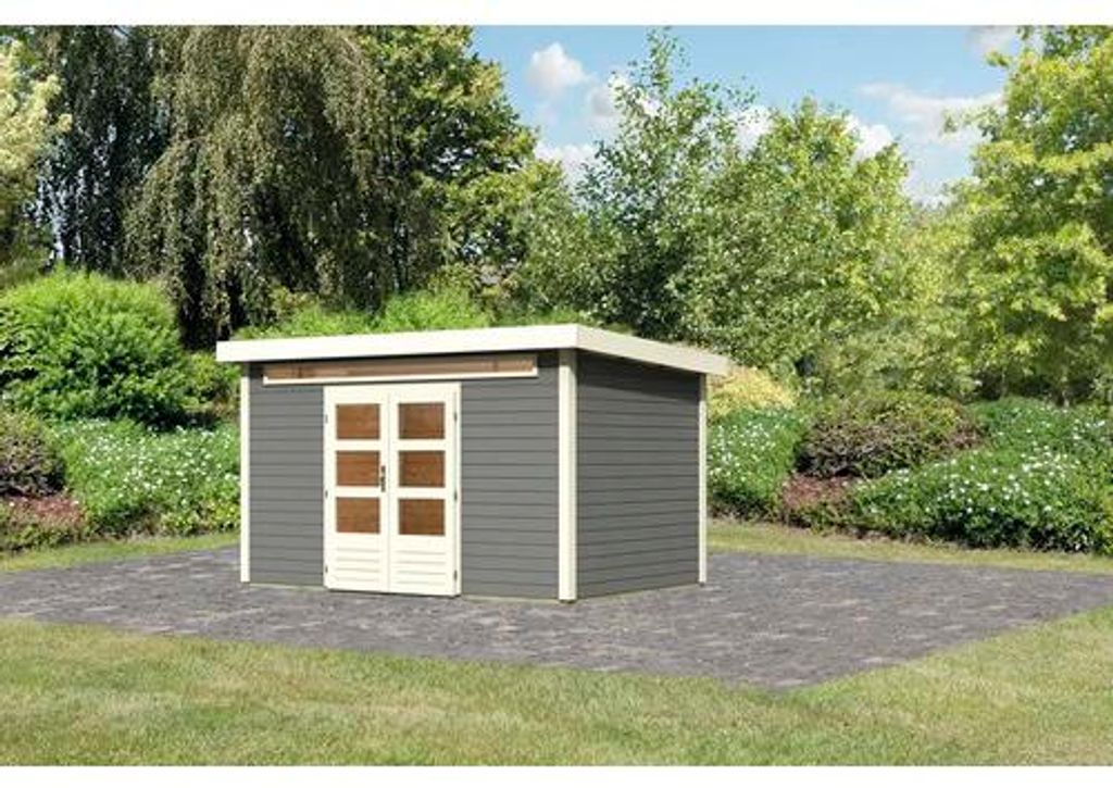 Gartenhaus Karibu Skandi 7 396 x 273 cm terragrau