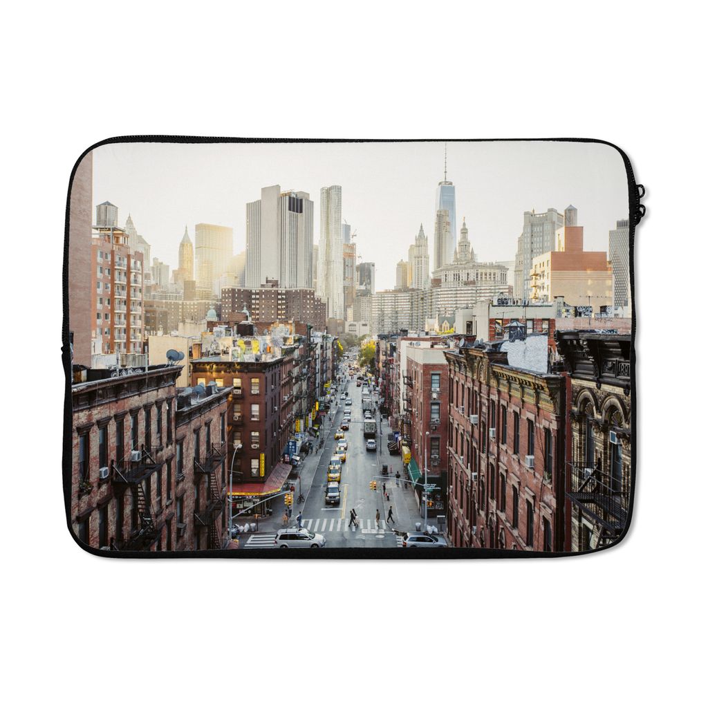 MuchoWow Laptop Hülle 14 ZollDie Straßen von New York Laptoptasche - Laptoptasche - Stoßsicher - Schutzhaube