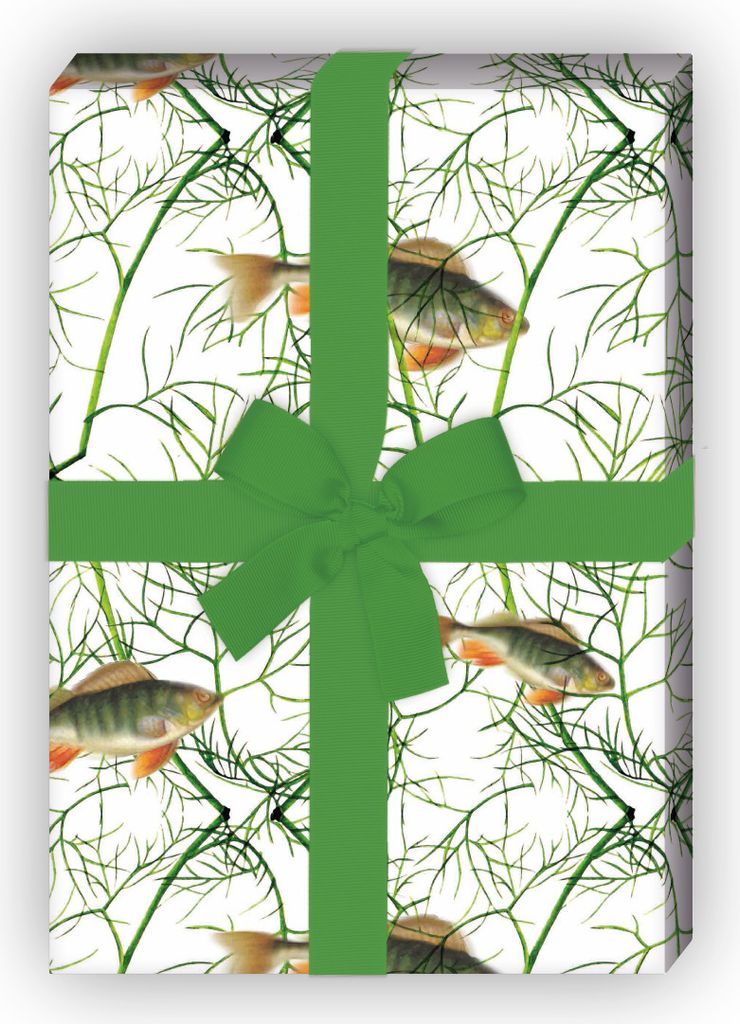 Edles Fisch an Dill Geschenkpapier nicht nur für Angler - Produktbild 