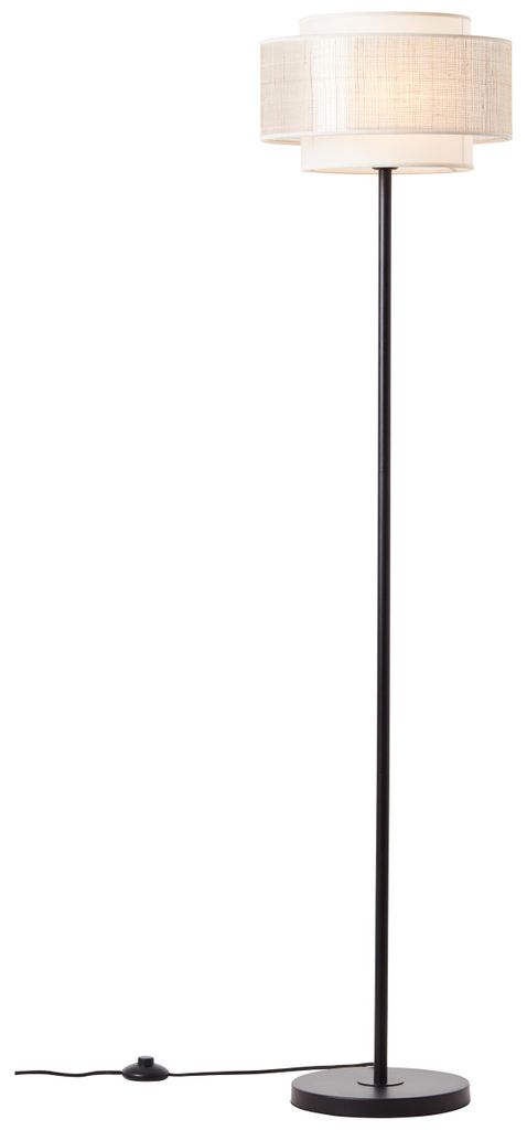 BRILLIANT Lampe, Odar Standleuchte 1flg schwarz/beige, 1x Produktbild 