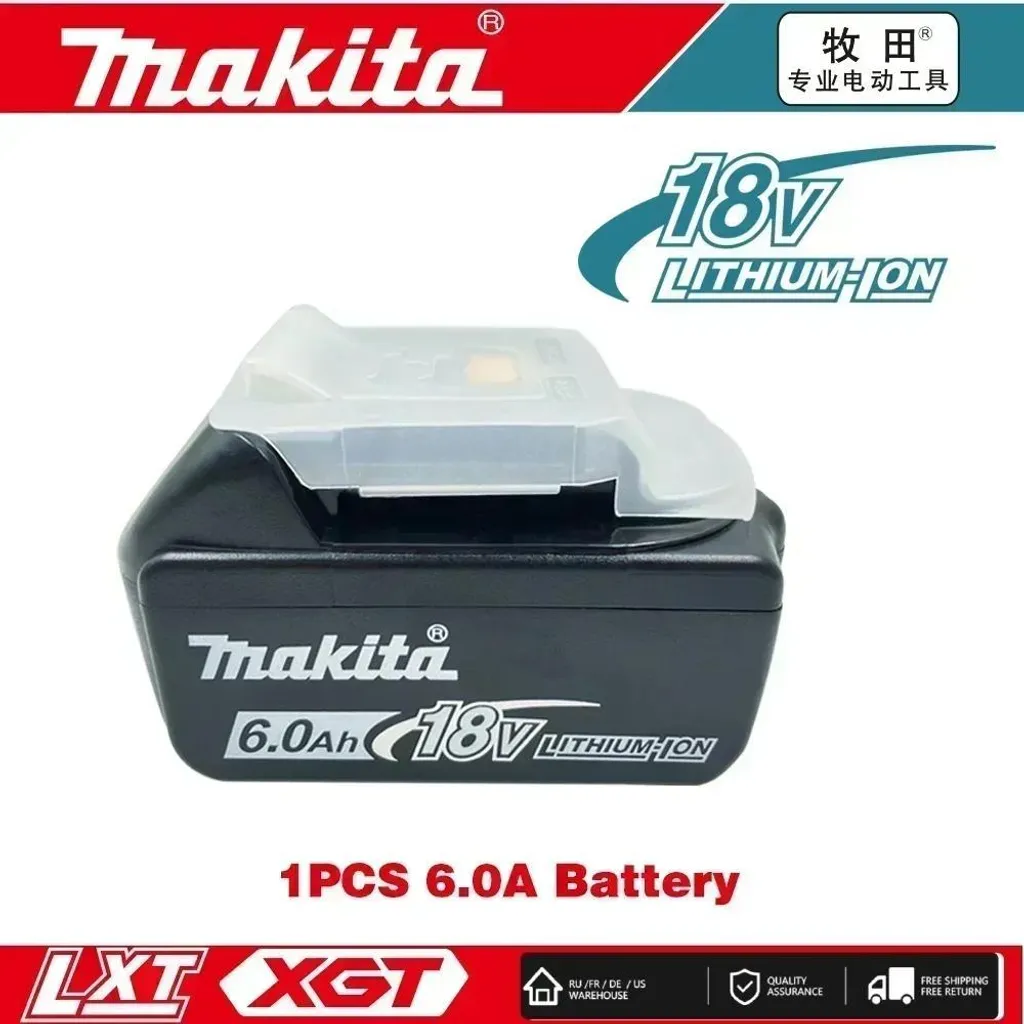 Batterie 18V 6,0 Ah BL1860 Anti-Surcharge, Évitez les Pannes d'Outils