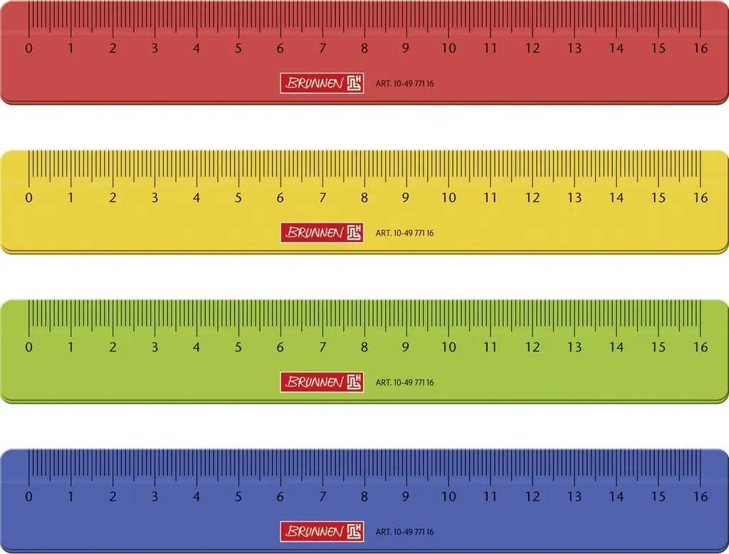 Règle Plate 16 cm en Plastique Transparent - Pack de 10 Petit Format