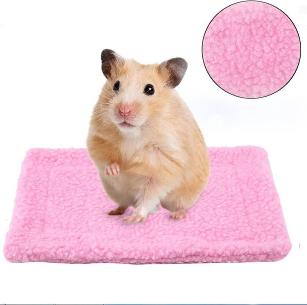 Semme Kleintier-Bettunterlage, Haustier-Hamster-Kissenmatte, Igel-Meerschweinchen-Bettmatte, rechteckiges Plüschkissen, Hamsterhaus-Nest, Heimtier...