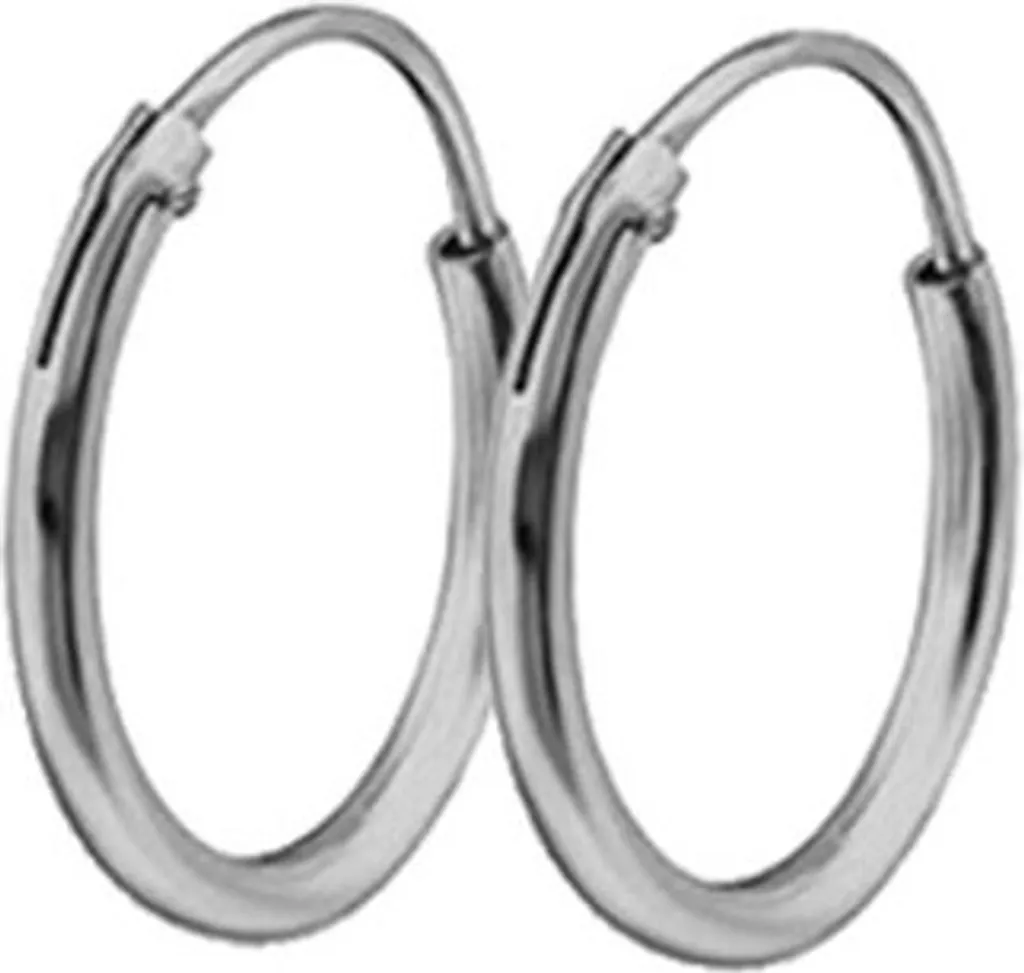 Orecchini A Cerchio Argento 925 | Canna 2mm E Diametro 12mm | Eleganti E Minimal