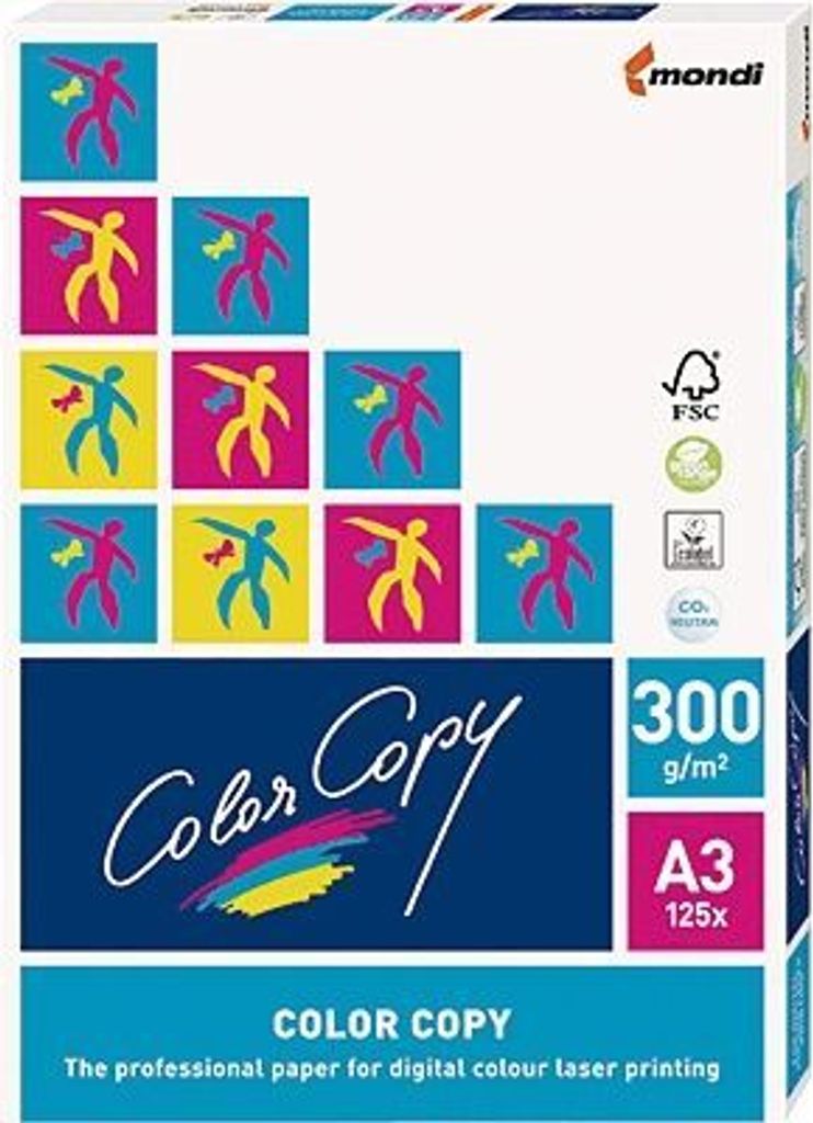 The image shows the packaging of Mondi Color Copy paper.