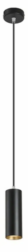 Suspension de Table à Manger LED MAVRO Noire Intérieur Doré 12W